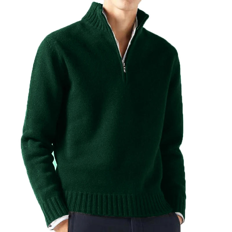 Solid Color Turtleneck Sweater