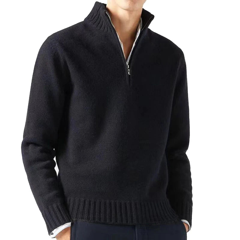 Solid Color Turtleneck Sweater