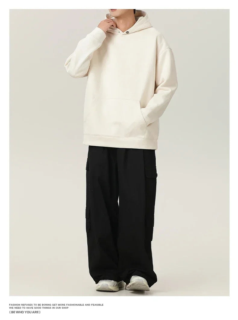 Men’s Suede High-Neck Hoodie
