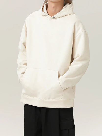 Men’s Suede High-Neck Hoodie