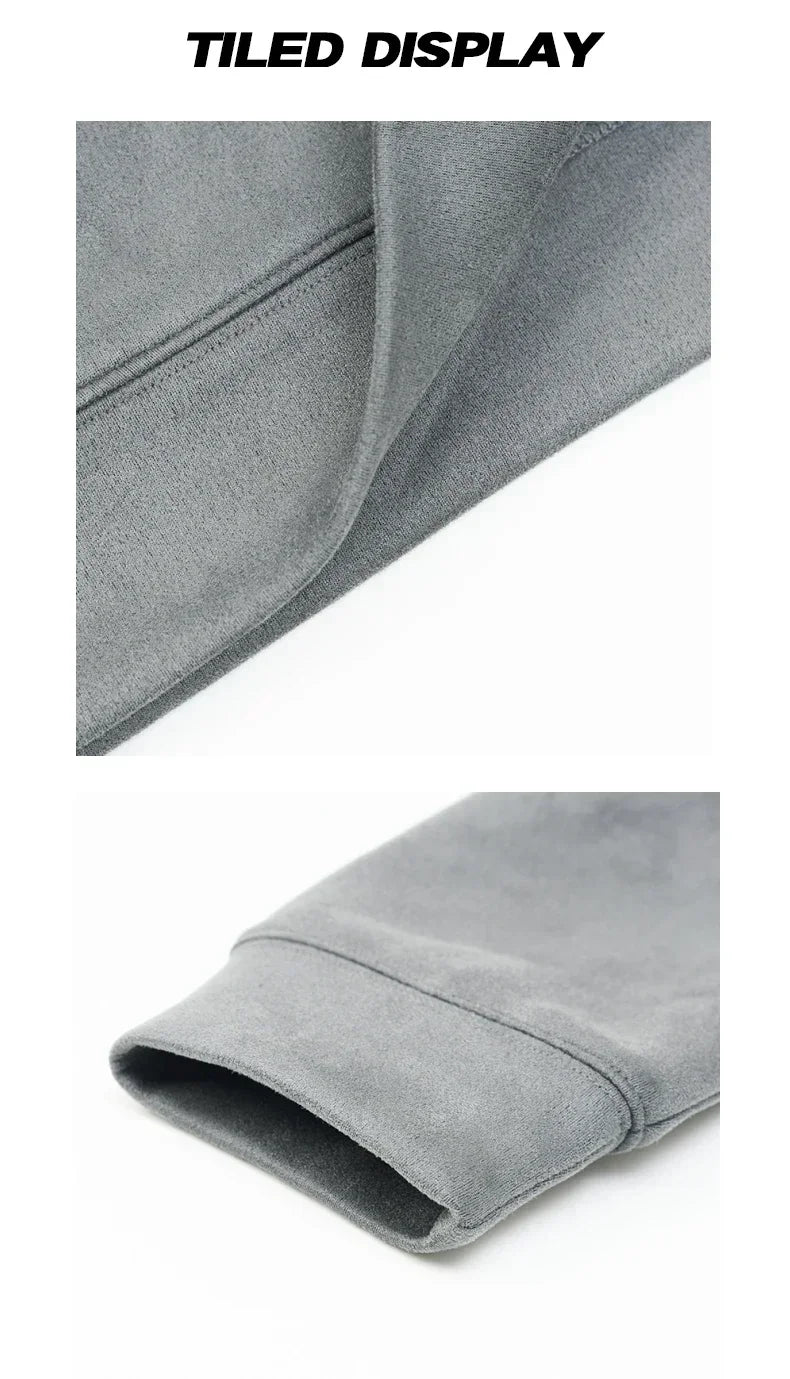 Men’s Suede High-Neck Hoodie