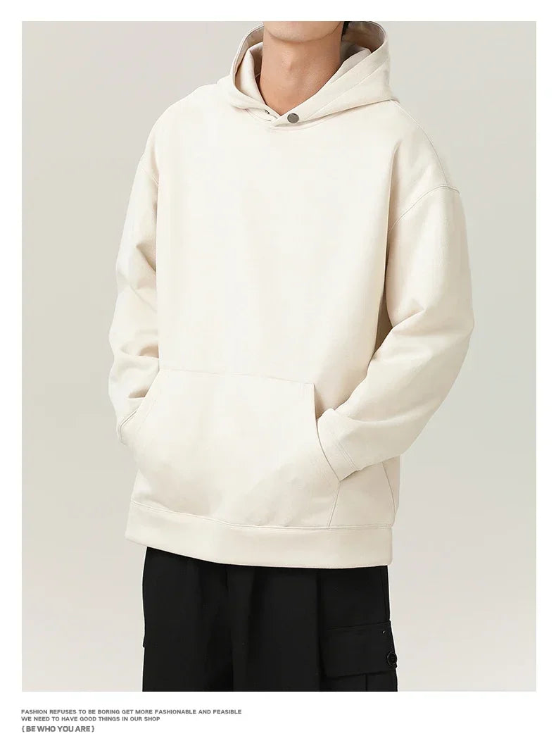 Men’s Suede High-Neck Hoodie
