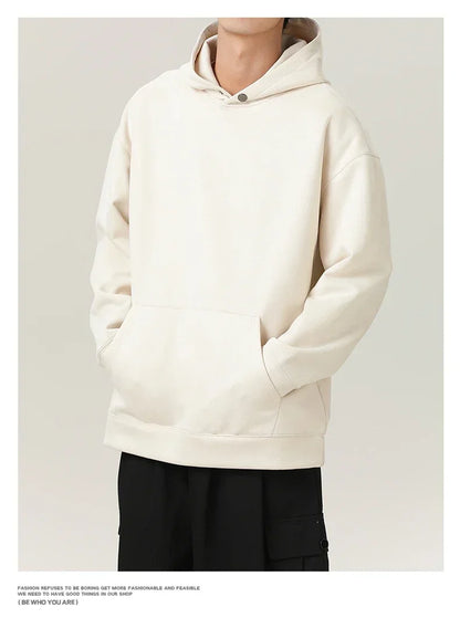Men’s Suede High-Neck Hoodie