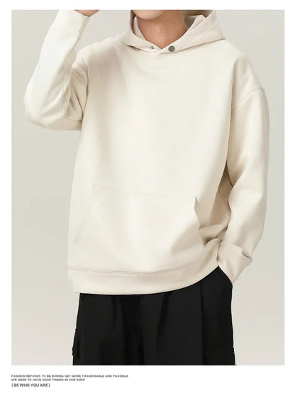 Men’s Suede High-Neck Hoodie